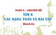 Tìm X lớp 6 các dạng toán và cách giải bài tập tìm X lớp 6